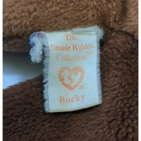 TY Beanie Baby Collection Bucky The Beaver Plush Style 4016 - Picture 7 of 8